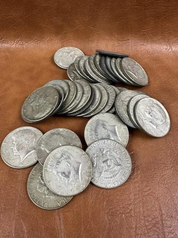 Selection of 1960s 40% Silver JFK Half