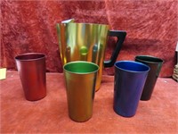 Aluminum Cups & pitcher. Vintage USA made.