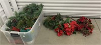Christmas Greenery and Artificial Flowers