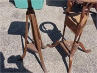 (2)Antique plant stands. Need a little glue