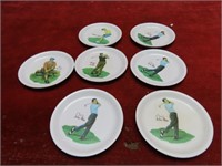 (7)Wilson plastic Golf player coasters.