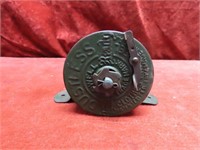 Antique Lowell Dustless clothes line reel.