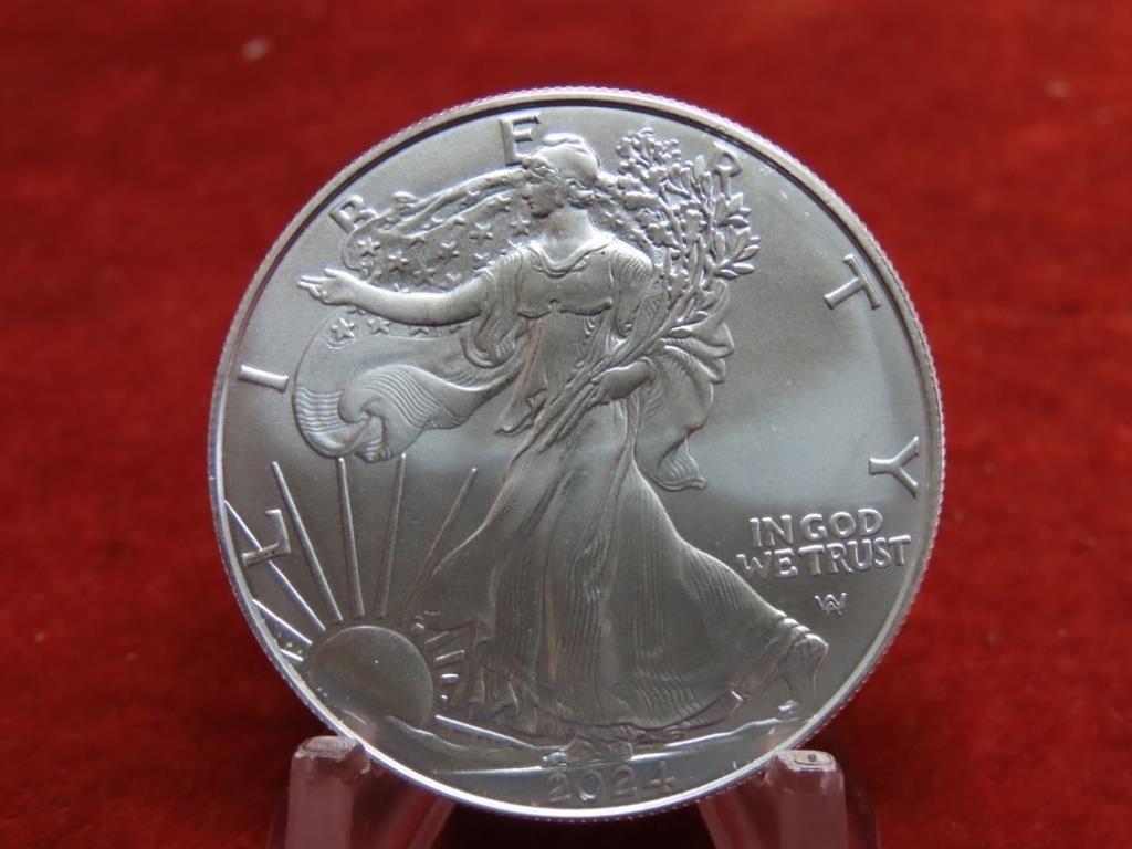 2024-BU 1 oz .999 fine Silver American Eagle