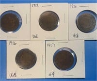 1916 To 1920 Large Cents