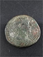 Copper Roman coin from Marcus Aurelius Orichalcum