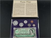 1967 Canadian wildlife coin set with silver dollar
