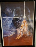 Framed Star wars 1977 Movie Poster 19x24