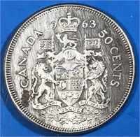 1963 50 Cents Silver Canada