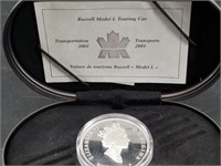 2001 Canadian silver $20 coin on Canada's first ca