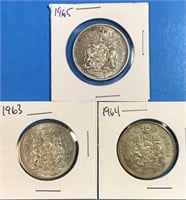 1963-64-65 Silver Half Dollars