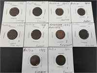 Assorted Austro-Hungarian copper coins, denominati