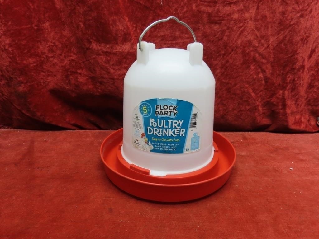 Plastic poultry waterer