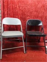 (2)Metal child's folding chairs.