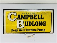 Metal Campbell Turbine Pump Advertising Sign