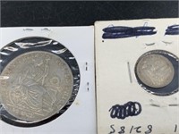 Two Peruvian silver coins including: 1935 L mint 1