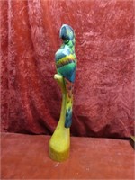 Wood parrot bird figure.