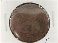 1870 Spanish 5 centimos coin