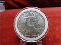 1991-1oz fine Silver American Eagle US Coin.