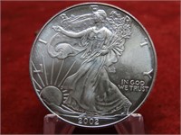 2002-1oz fine Silver American Eagle US Coin.