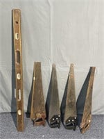 Hand Saws (4) and 4’ Level