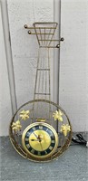 Awesome Vtg United Brass Banjo Clock Untested