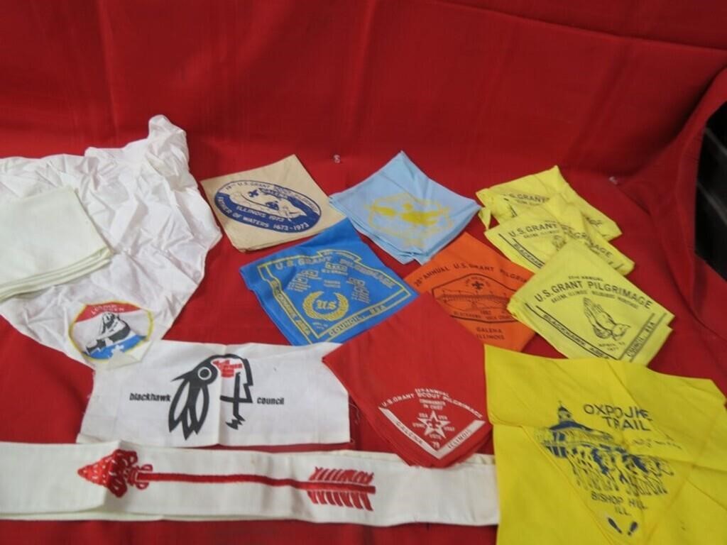 Vintage boy scouts items lot. Handkerchiefs