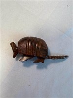 Small Carved Wood Armadillo