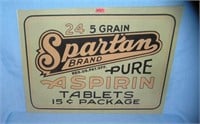 Spartan brand aspiren retro style advertising sign