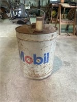 MOBIL OIL CAN 5 GALLON