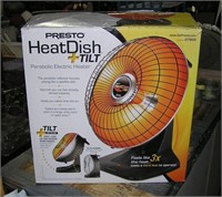 Presto heat dish and tilt space heating unit