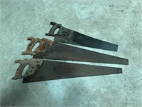 THREE CROSS CUT SAWS