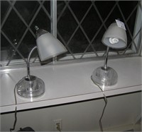 Pair of modern Lucite table lamps