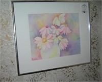 Floral water color signed Paulette