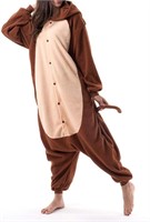Brown Monkey Animal Pajamas Size:XL-2 PACK