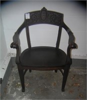Antique carved arm chair condition as found
