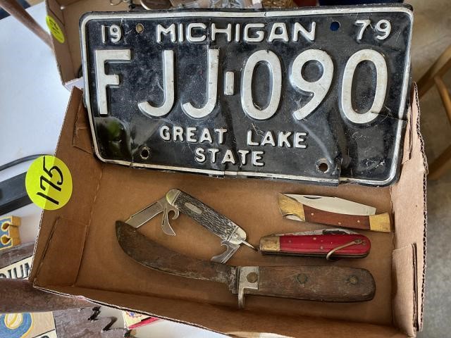 Jack Knives & License Plate
