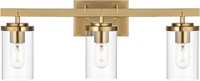 Brushed Brass Vanity Lights Wall Sconce 3 Heads