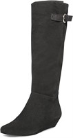 Women's Intyce Riding Boot, Dark Grey Suede,8.5 M