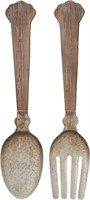 Deco 79 Metal Utensils Spoon and Fork Wall Decor