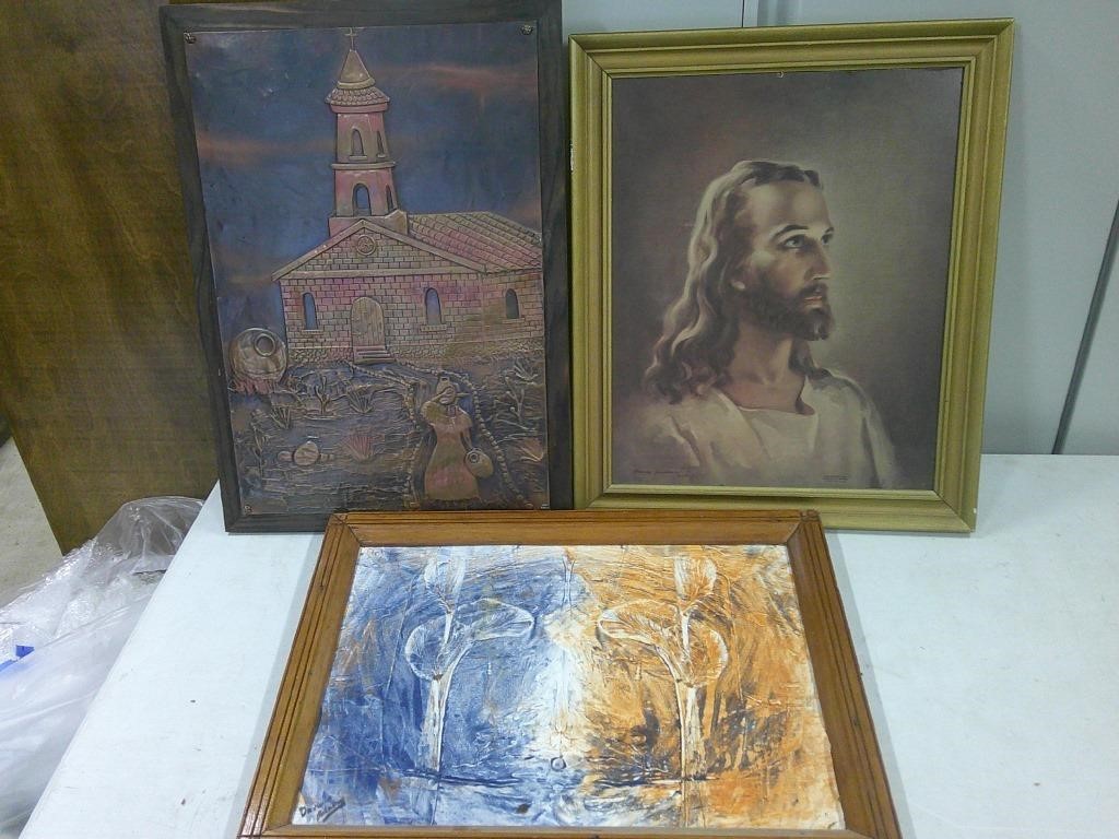 copper church, Jesus, painting