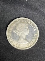 1962 ONE DOLLAR CANADIAN SILVER COIN ELIZABETH II