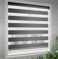 Zebra Blinds for Windows (25" W x 72" H, Grey)