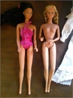 2 Barbies, stamped 1966 (NOT made in 1966)