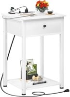 Ecoprsio Nightstand with Charging Station