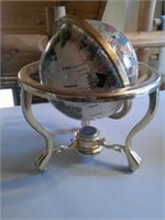 globe on brass stand
