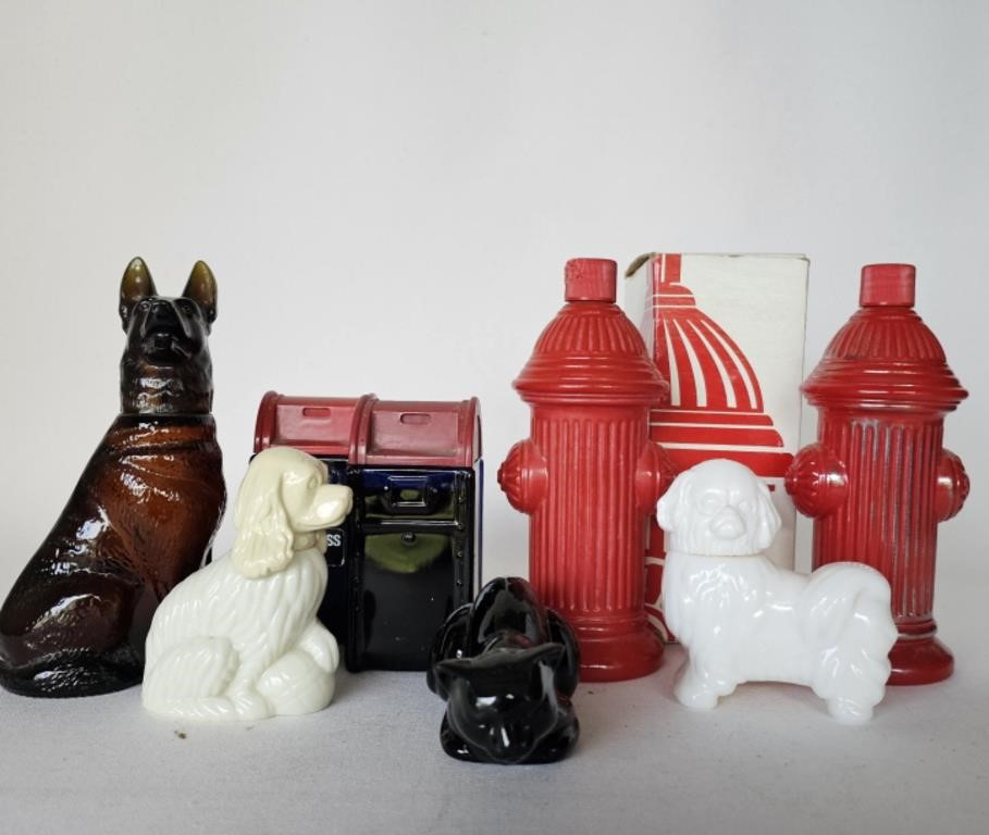 Avon Bottles - Dogs, Cat, Hydrants, PO Boxes