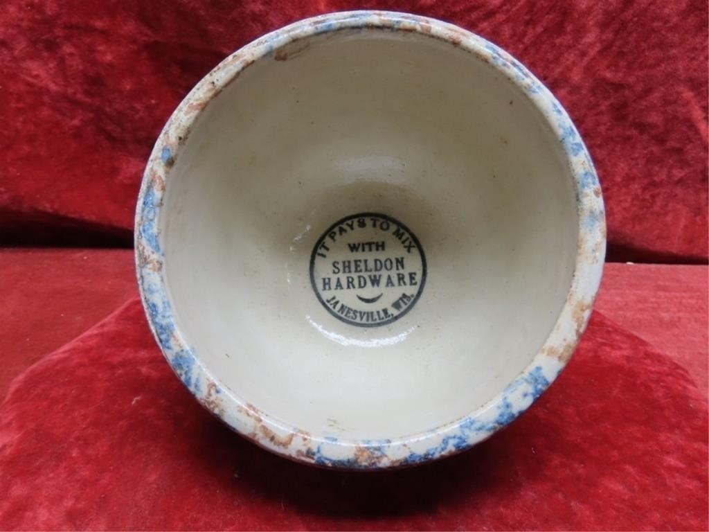 Red Wing Stoneware Spongeware Bowl advertising.