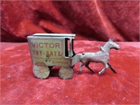 Small Antique Victor toy Oats Horse & carriage.