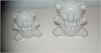 Pair of porcelain bear banks