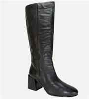 Via Spiga Women's Desi Knee High Boots Black LeatM